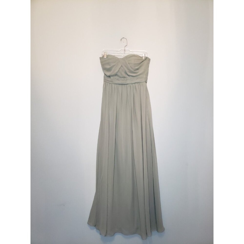 Birdy Grey Womens M Semi Formal Dress Light Green Strapless Prom Bridesmaid - Picture 1 of 5